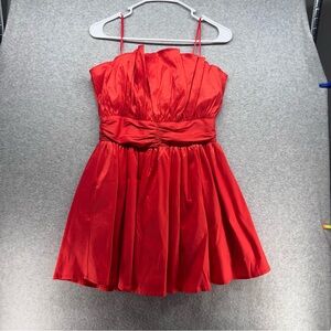 Elegant Scarlet Mini Dress